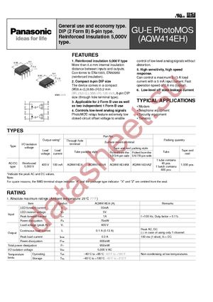 AQW414EHA datasheet  